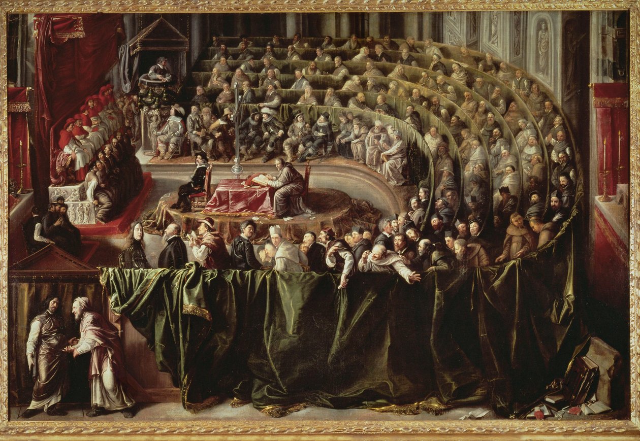 Rättegången mot Galileo Galilei inför inkvisitionen av Unknown artist