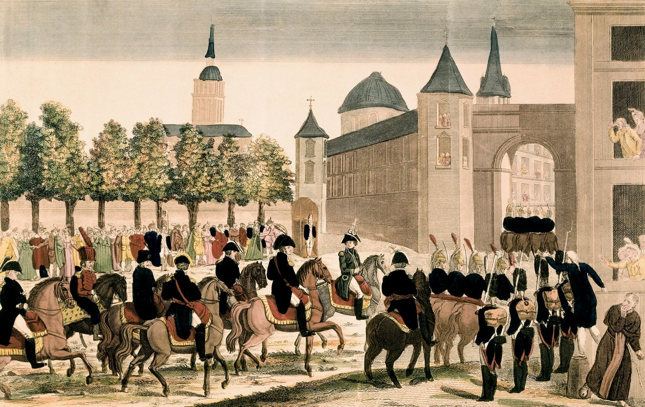 Triumferande intåg av Napoleons trupper i Madrid, 4 december 1808 av Unknown artist