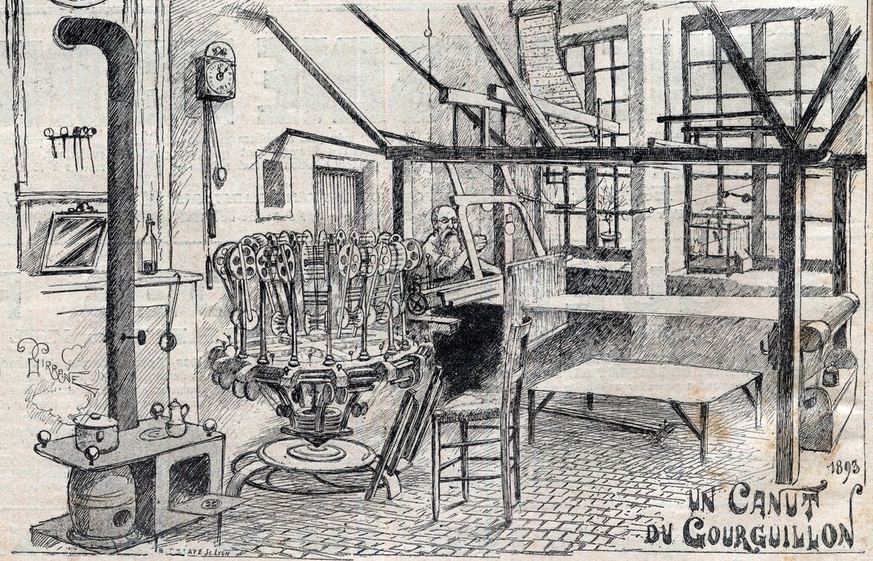 En canut från Gourguillon (Lyon) 1893 - gravyr i "Le Progres illustrious"" från 1895 av Unknown artist
