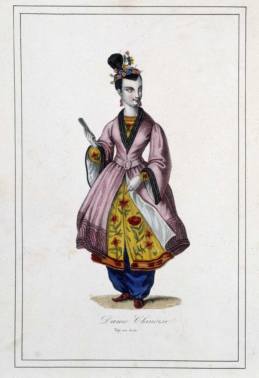 En kinesisk kvinna - i "Jordens folk"" av Fader Paul Jonhanneaud, Librairie des Bons livres av Unknown artist