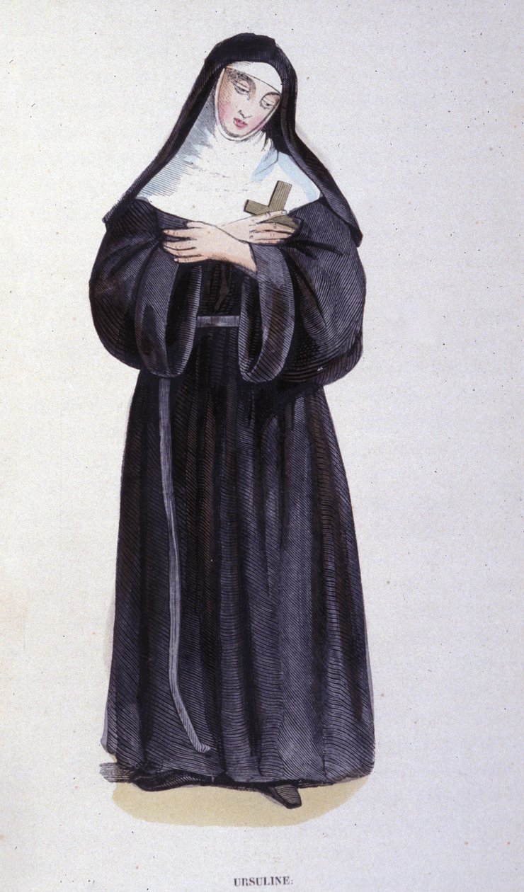 Ursuline. Gravyr från ett album på religiösa beställningar, Paris av Unknown artist