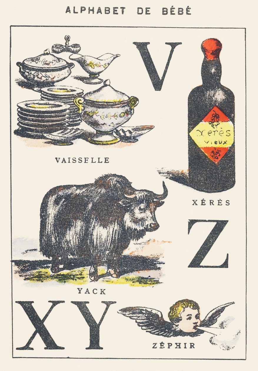 V X Y Z: fat, xeres, yak, zefir av Unknown artist