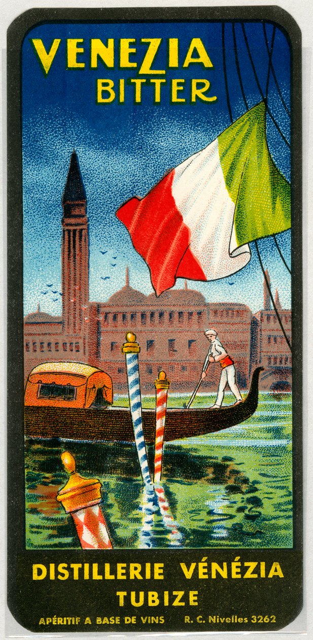 Venezia bitter alkoholreklam (kromolitografi sent 1800-tal) av Unknown artist