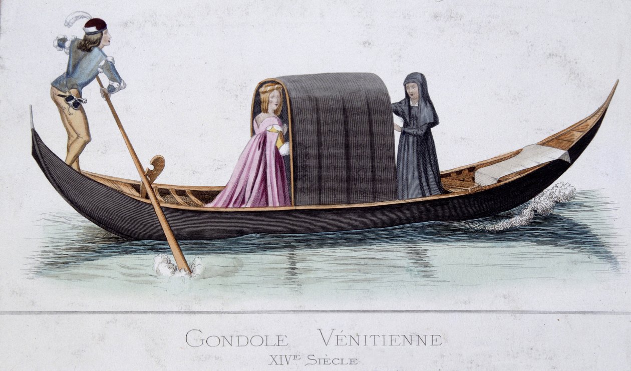Venetiansk gondol från 1300-talet av Unknown artist