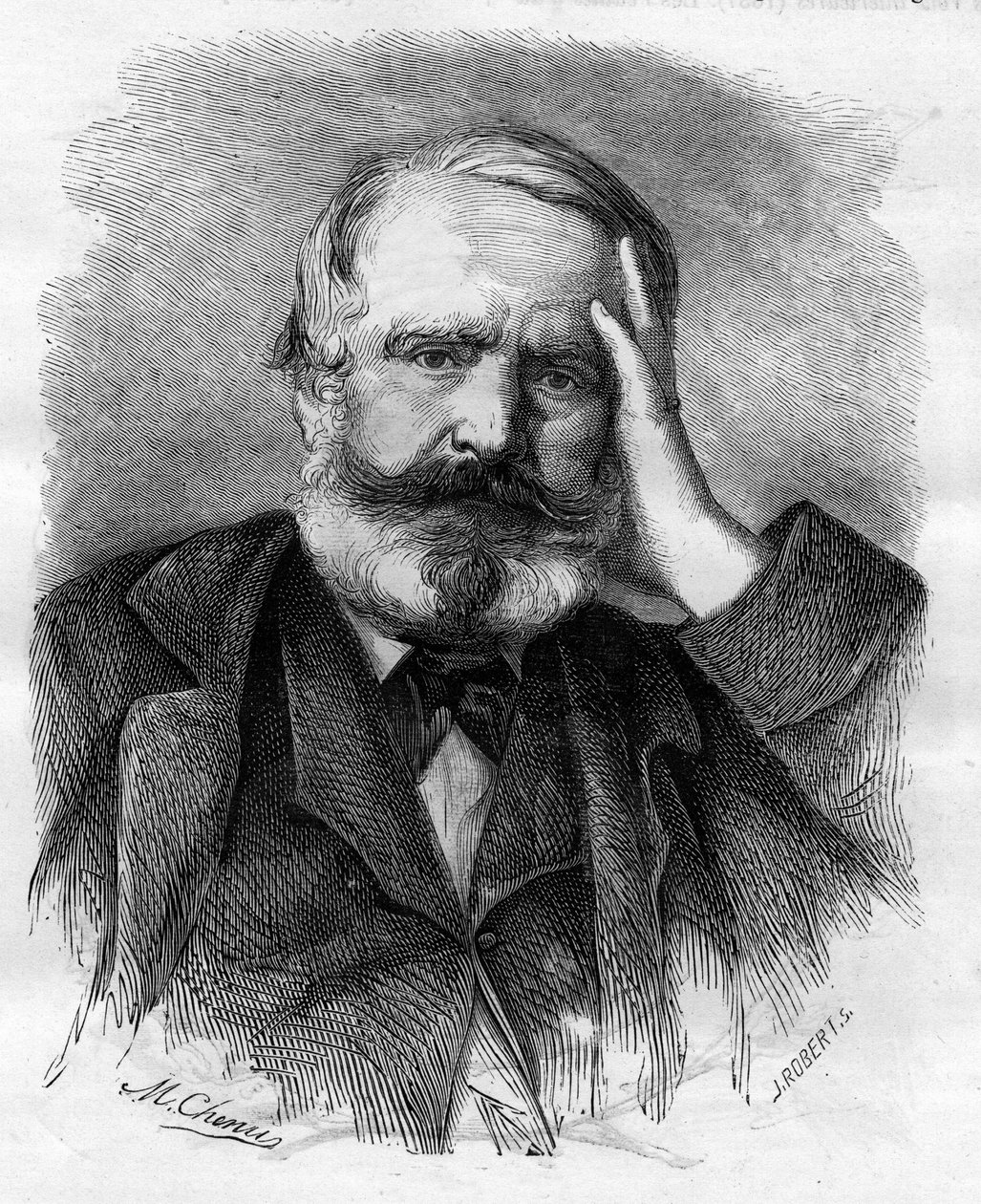 Victor Hugo (1802-1885), fransk författare, 1866. av Unknown artist