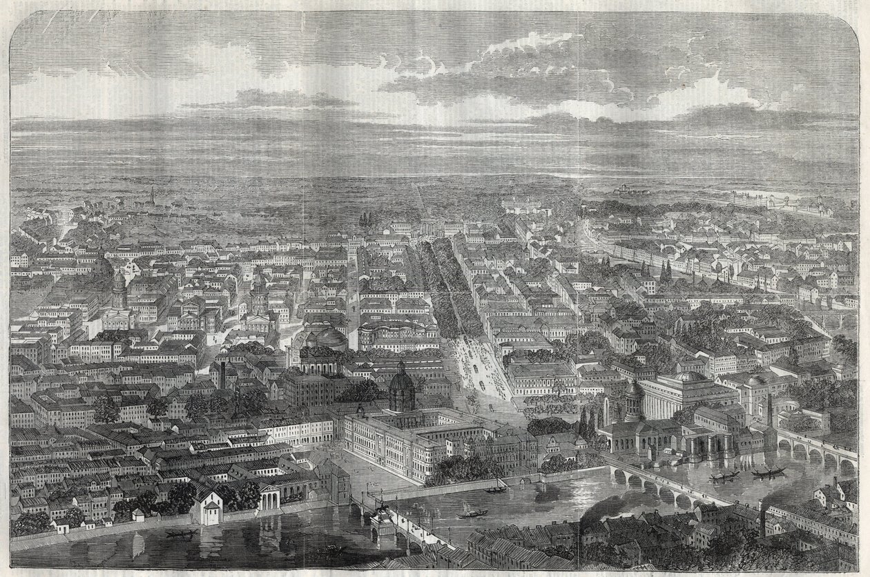 Utsikt över staden Berlin (Berlino) 1858. av Unknown artist