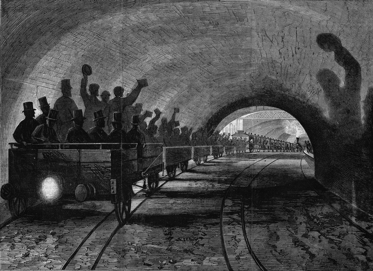 Utsikt över Metropolitan of London. Gravyr av Unknown artist