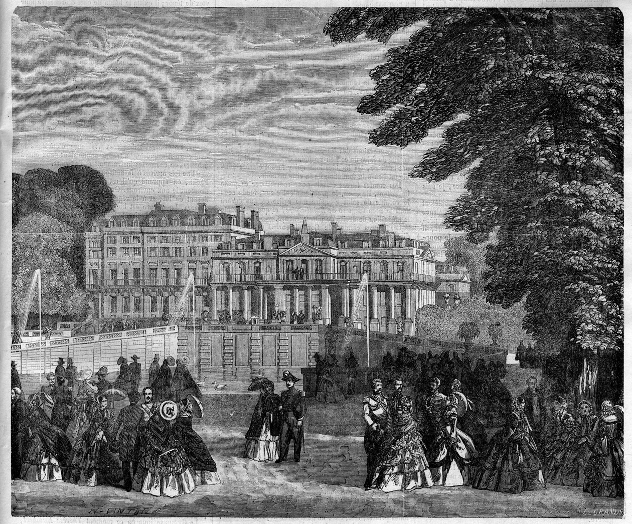 Utsikt över Saint Cloud Palace (Saint Cloud) 1868 av Unknown artist
