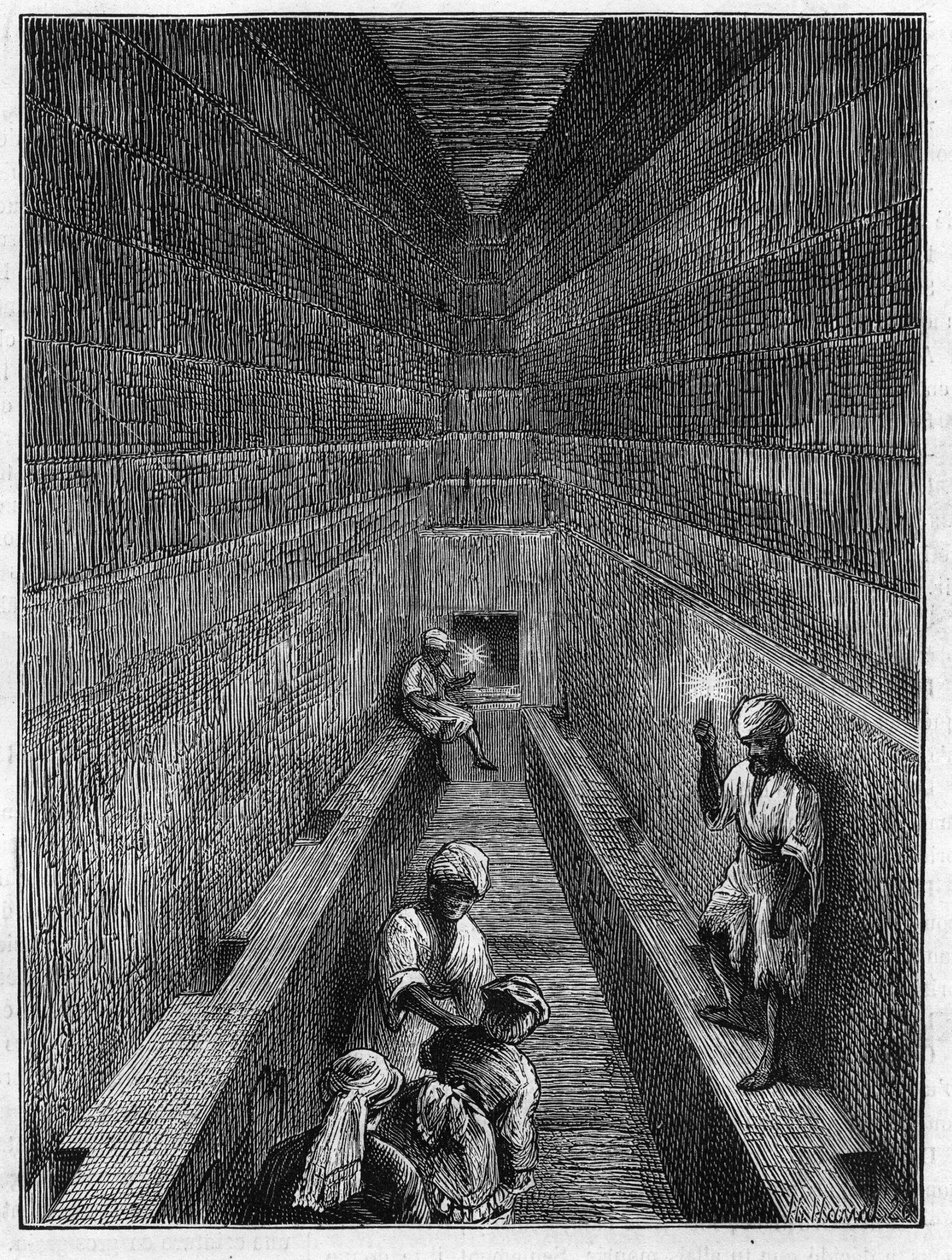 Utsikt över Kheopspyramiden i Guizeh (Guiseh, Giza, Giza), Egypten av Unknown artist