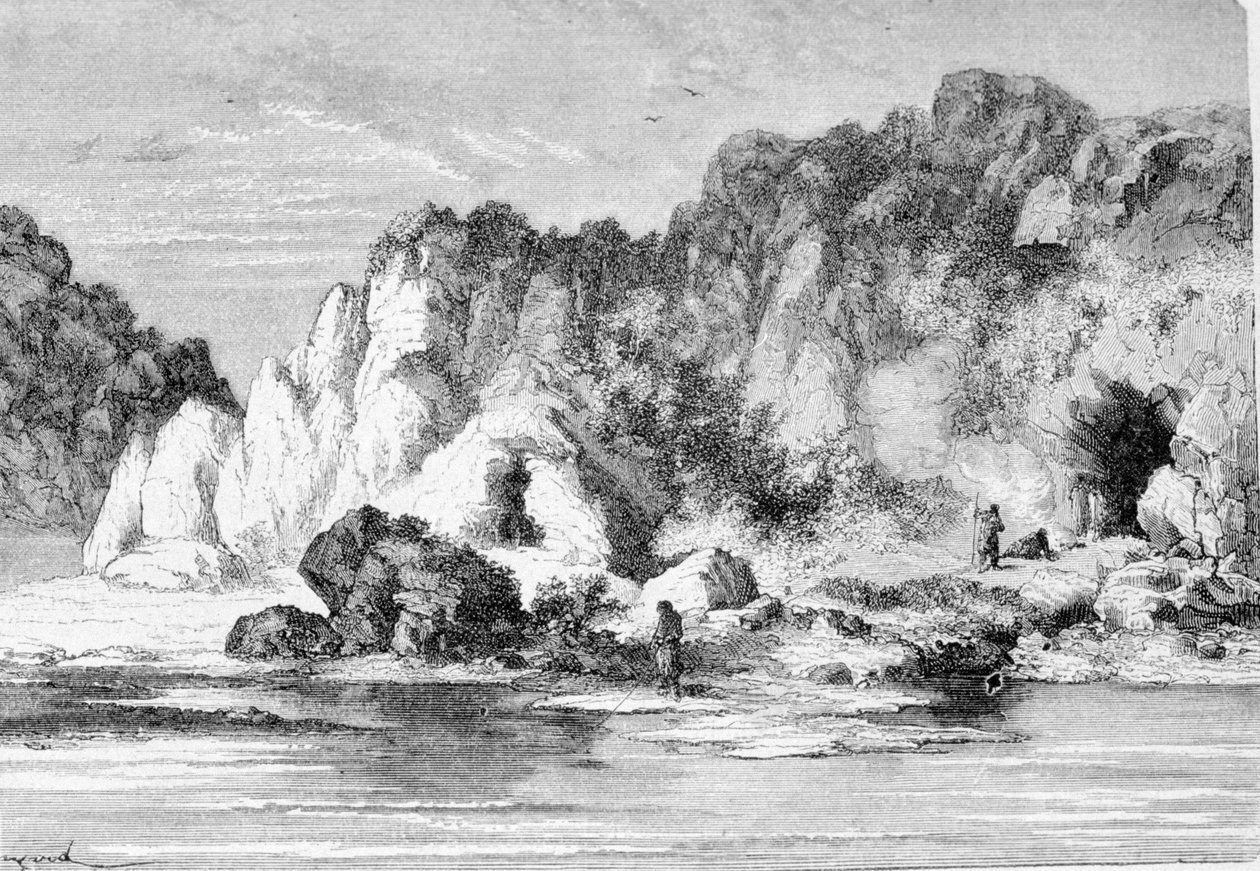 Renålderns by (Övre paleolitikum), Furfeez-grottor. av Unknown artist