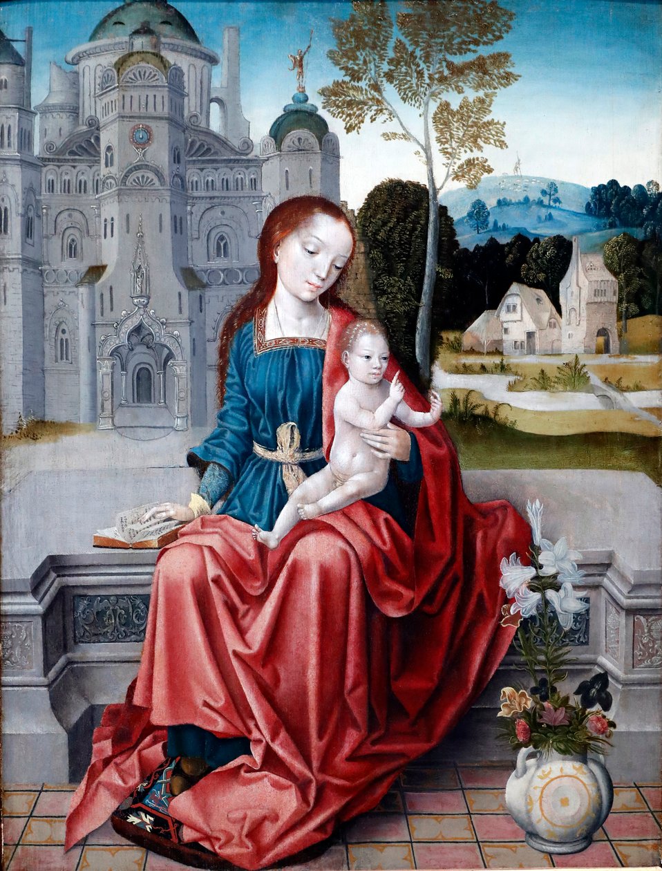 Jungfru och barn, detalj, 1520-30 av Unknown