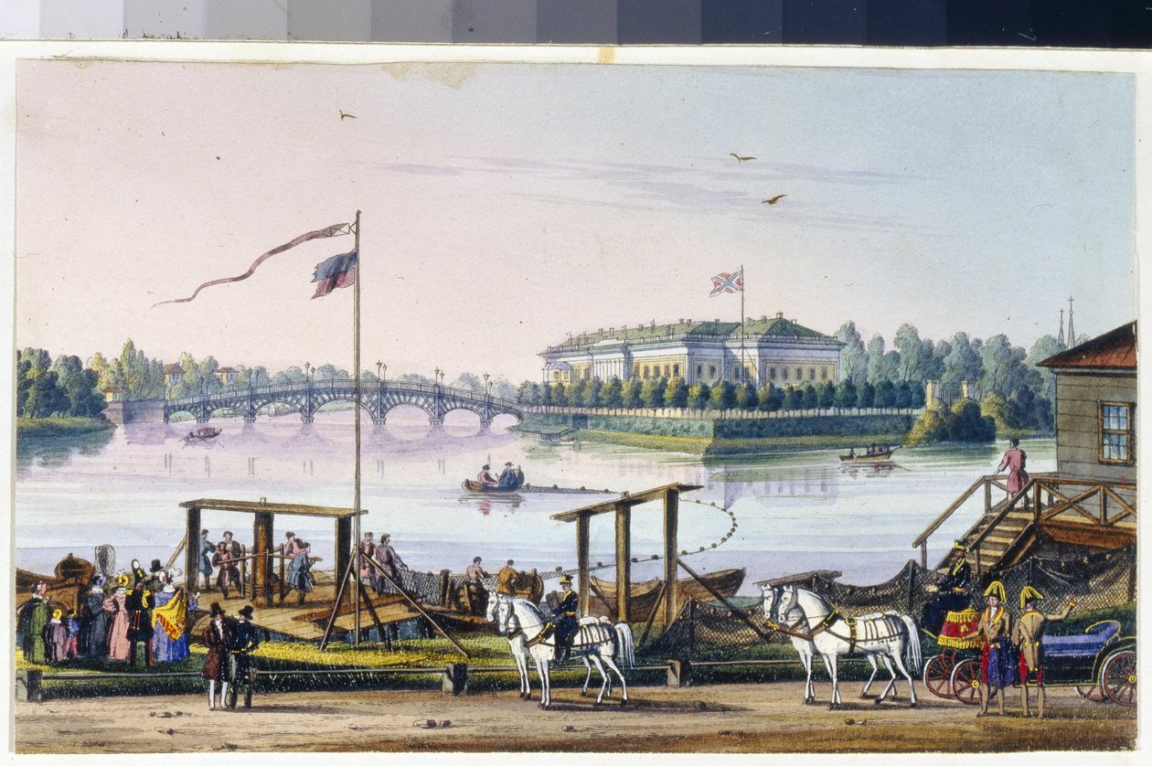 Utsikt över palatset på Kamenny Island i Sankt Petersburg (Album av Marie Taglioni av Unknown artist
