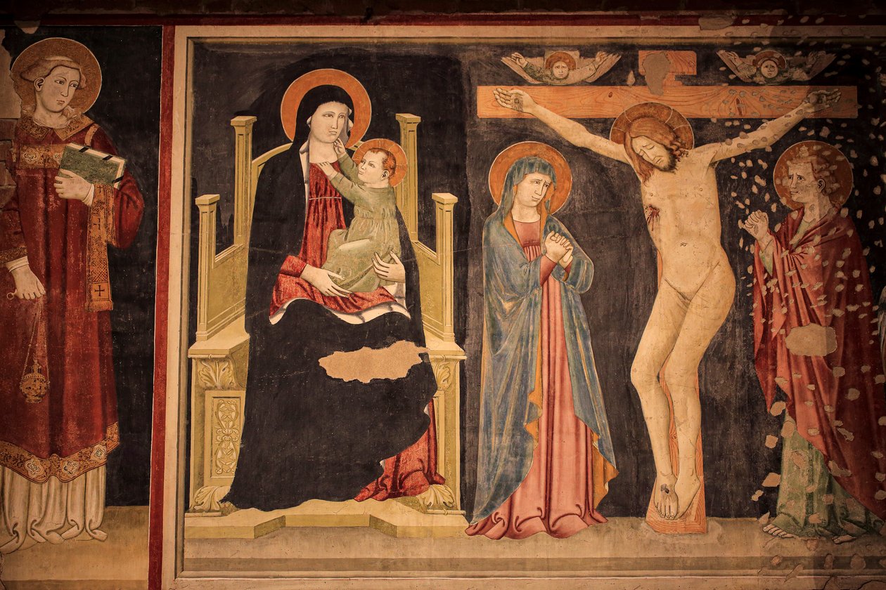 Väggfresker i San Zeno Maggiore. Verona av Unknown artist