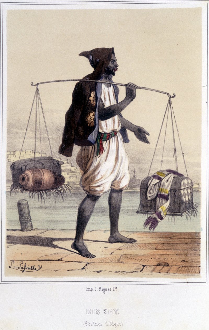 Vattenbärare i Alger under andra hälften av 1800-talet. av Unknown artist