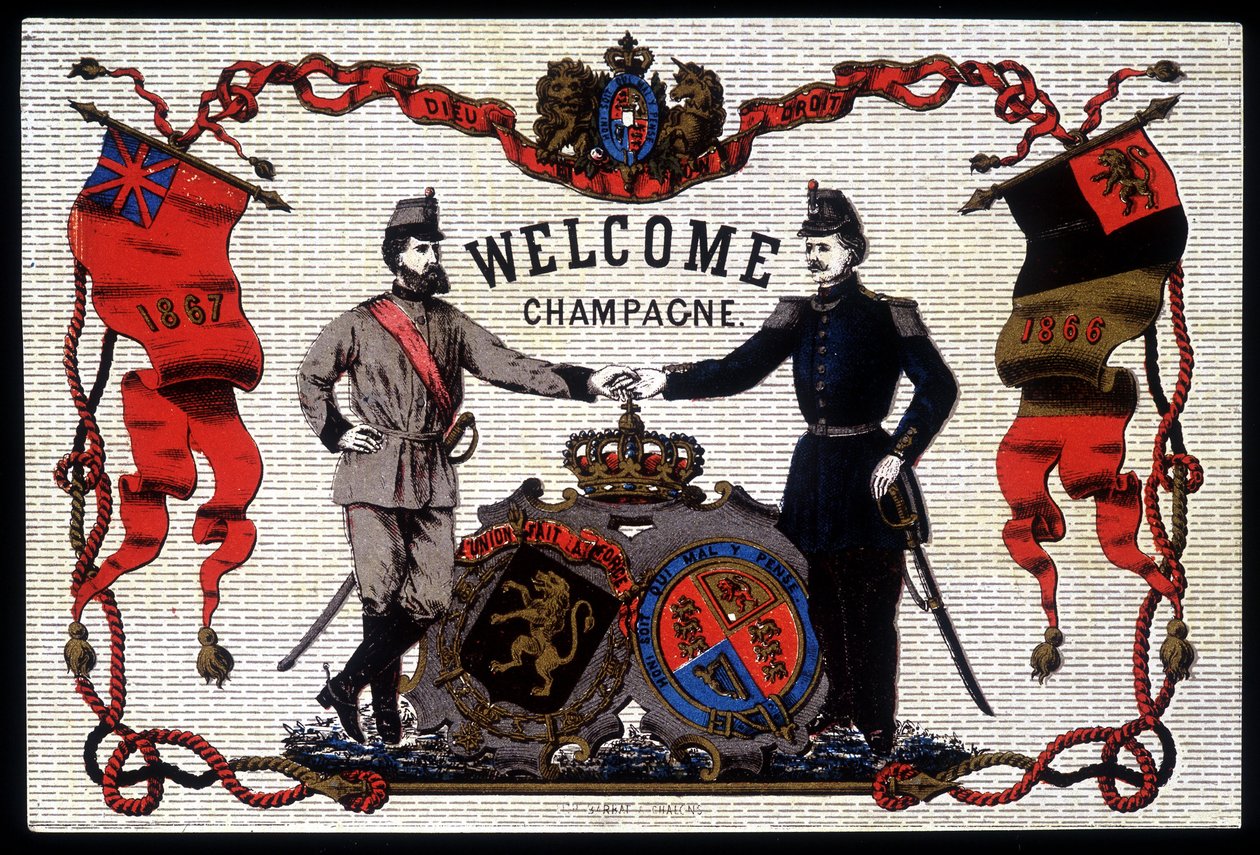 Välkommen Champagne av Unknown artist