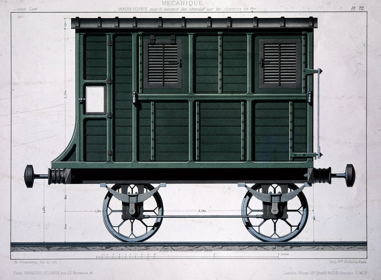 Västra järnvägsstallvagnen av Unknown artist