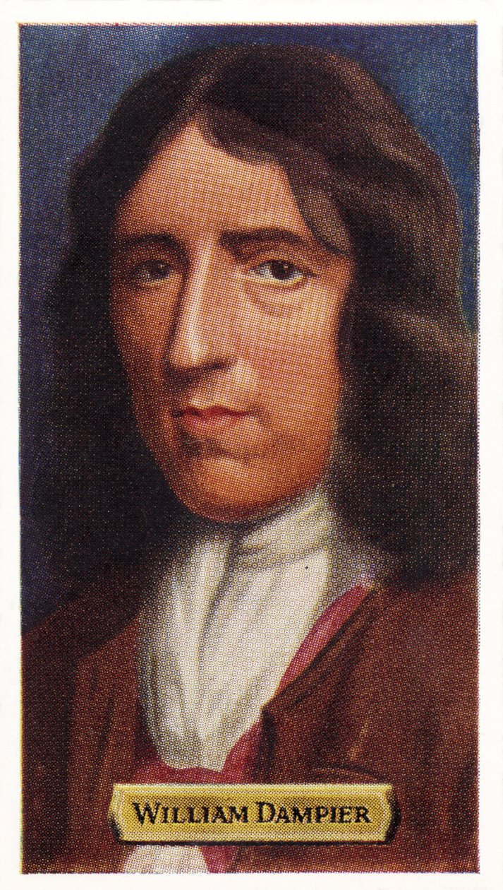William Dampier-Engelsk sjökapten och upptäcktsresande. (tryck) av Unknown artist