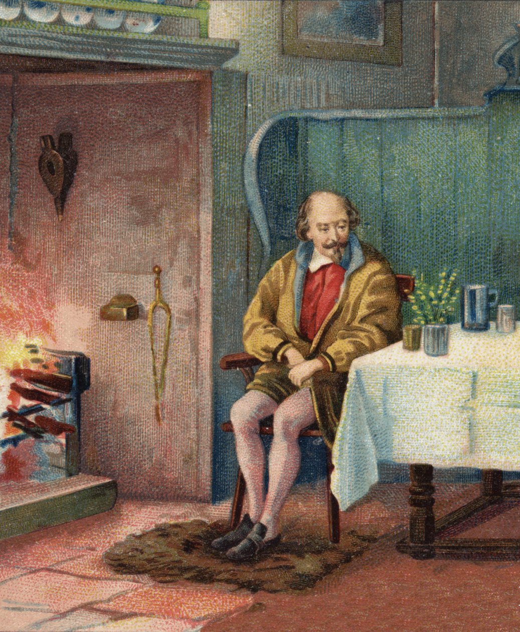 William Shakespeare (1564-1616), engelsk dramatiker. av Unknown artist