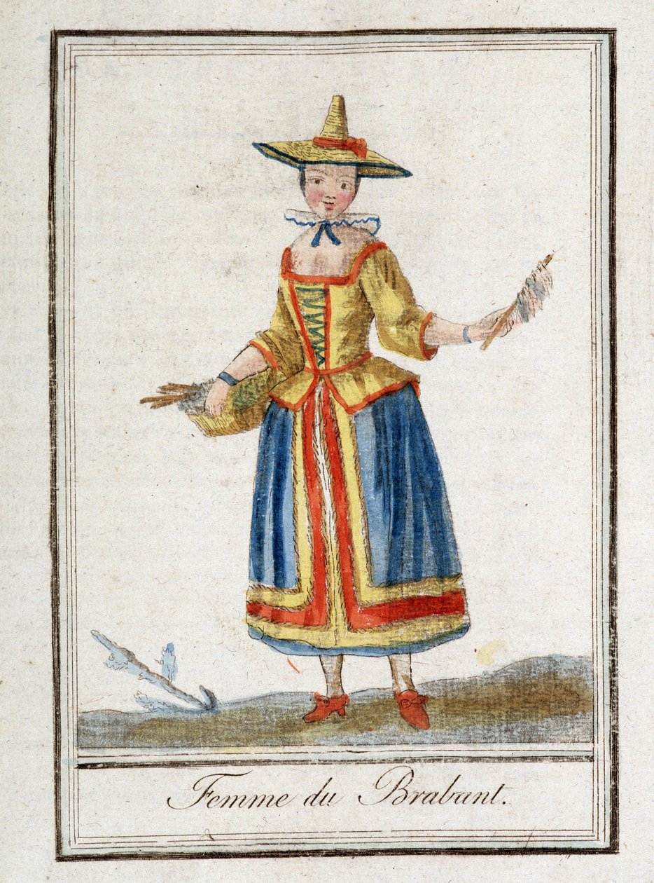 Kvinna från Brabant (Belgien). av Unknown artist
