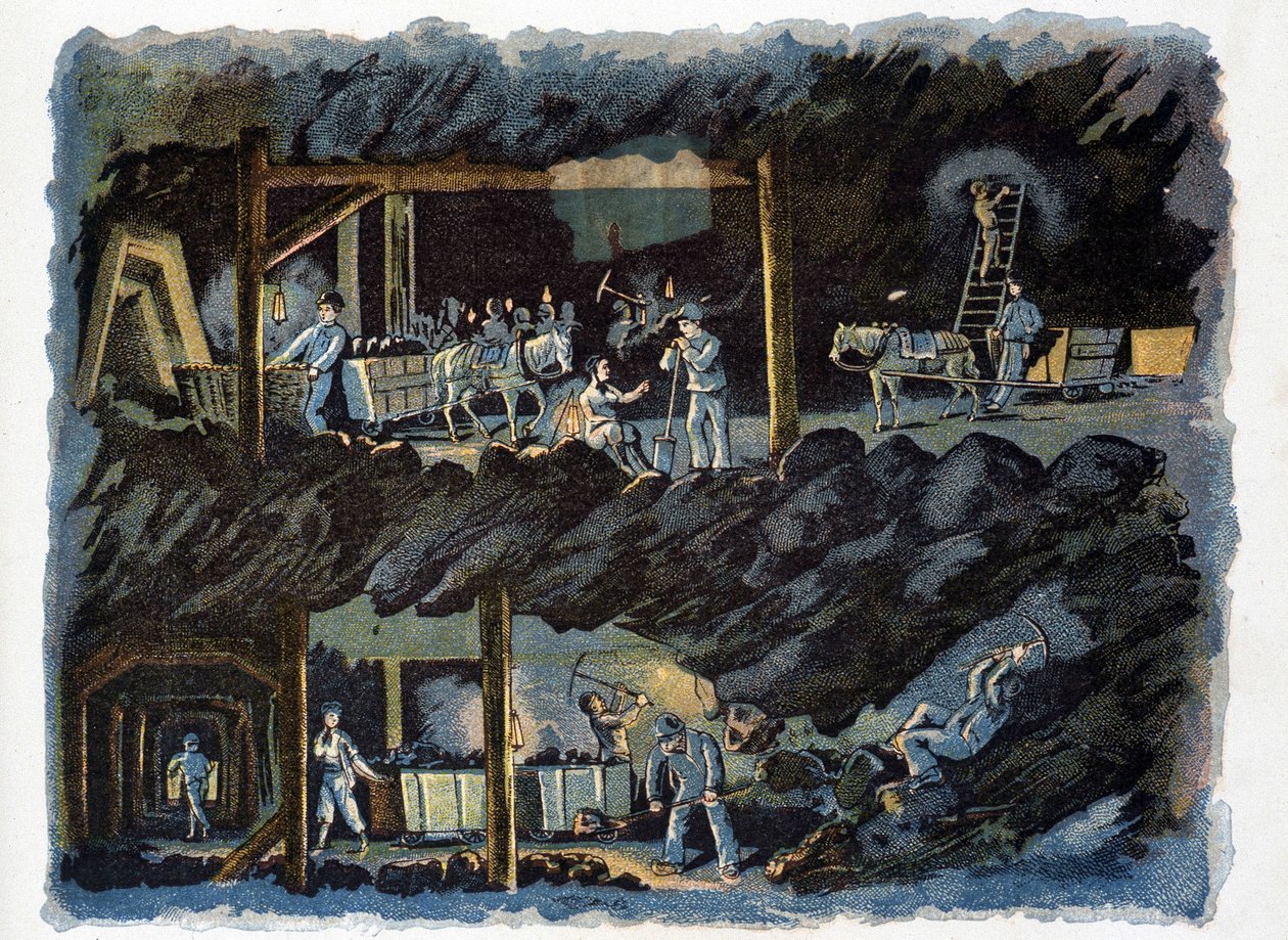 Jobba i kolgruvan av Unknown artist