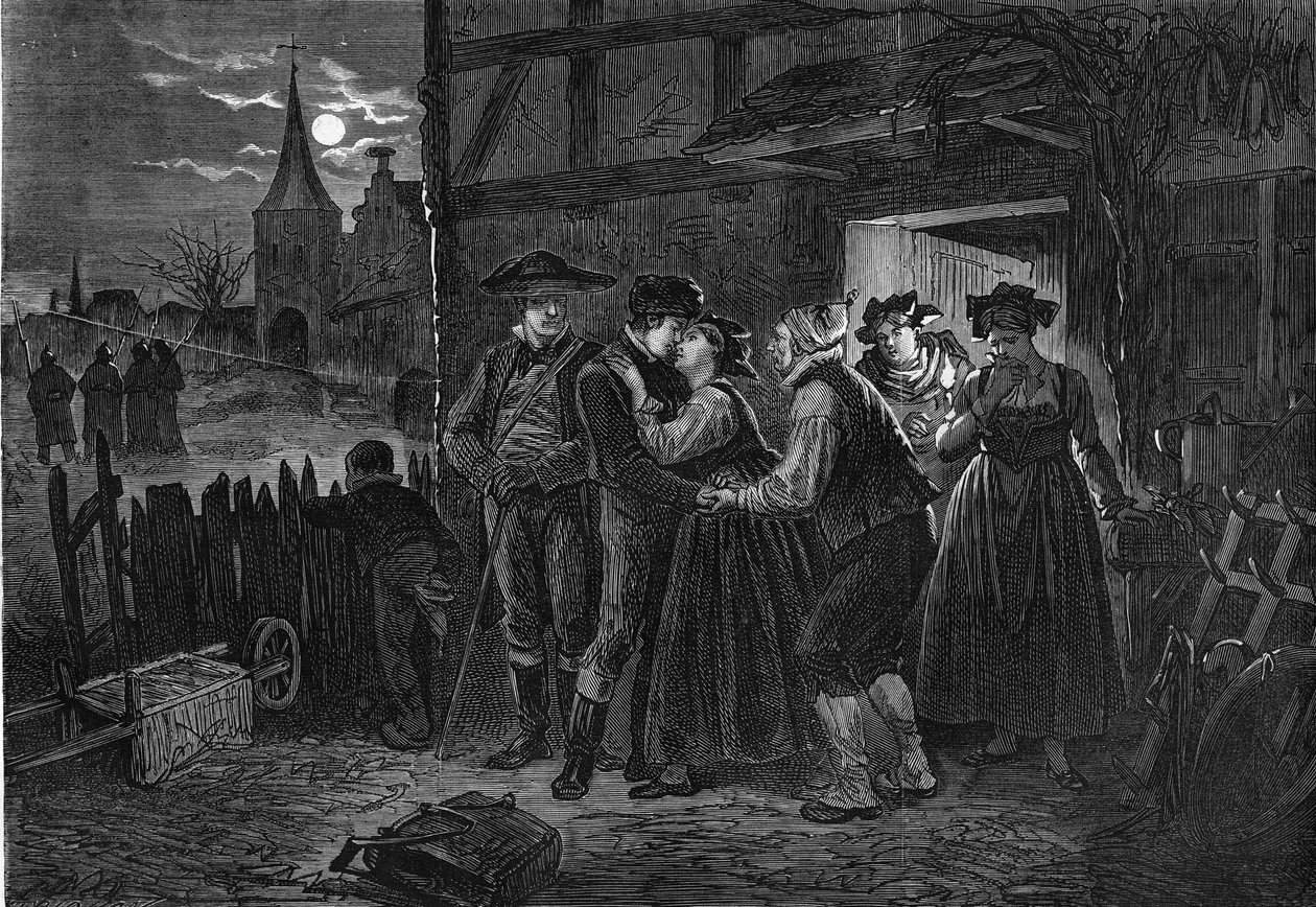 Unga Alsace emigrerade för att undkomma preussisk militärtjänst. av Unknown artist