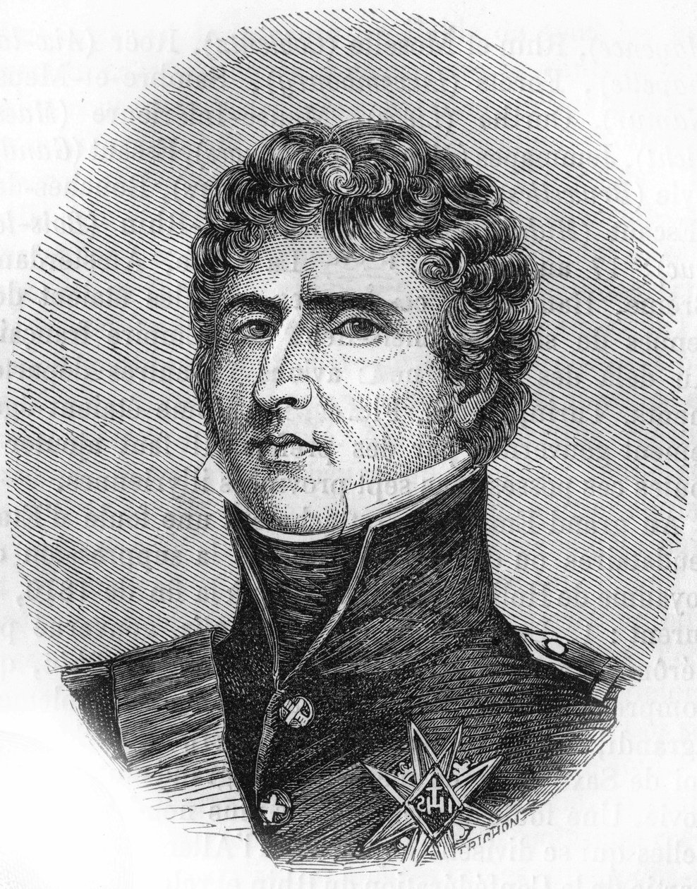 porträtt Charles John - Baptist Bernadotte (1763-1844), marskalk av Frankrike, kung Karl XIV av Sverige och Norge. av Unknown artist