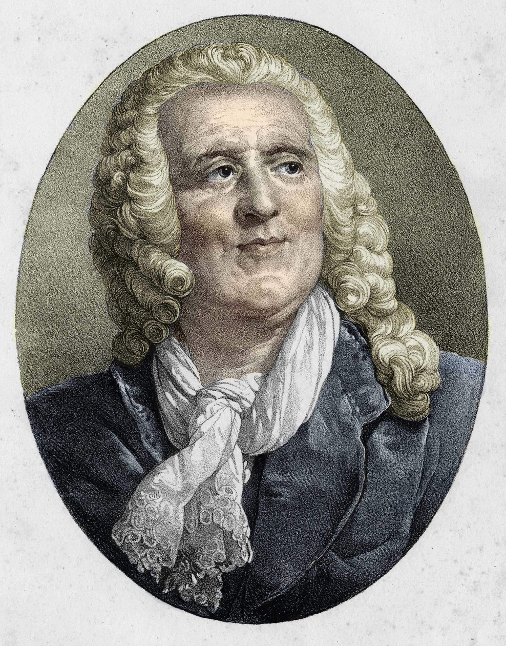 porträtt av Alexis Piron. Fransk poet och dramatiker (1689 till 1773). av Unknown artist