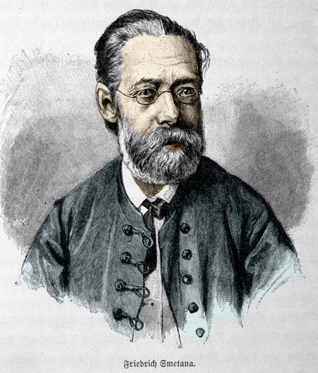 porträtt av Bedrich Smetana (1824-1884), tjeckisk kompositör och pianist. av Unknown artist