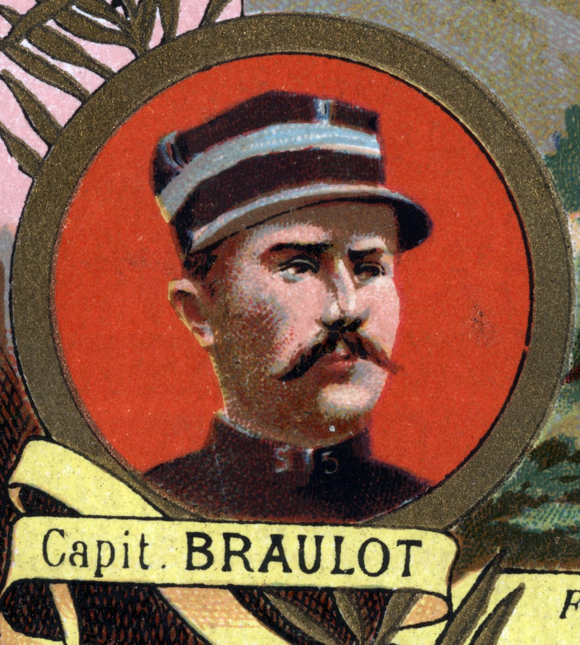 porträtt av kapten BRAULOT sjöinfanterikapten, som dog i hedersfältet i Bonna, Sudan 1897. av Unknown artist