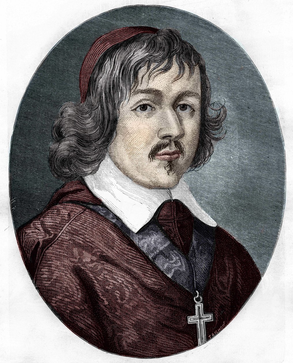 porträtt av kardinal de Retz (Jean Francois Paul de Gondi (Jean-Francois-Paul de Gondy) (1614-1679), coadjutor av Paris Archeveque, fransk författare och politiker. av Unknown artist