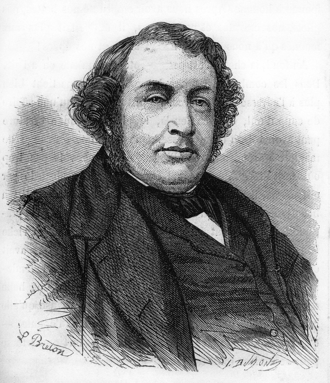 porträtt av Ernest Picard. Fransk politiker (1821 till 1877). av Unknown artist