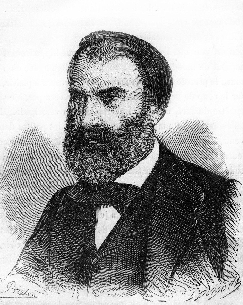 Porträtt av Eugene Pelletan. Fransk politiker (1813 till 1884). av Unknown artist