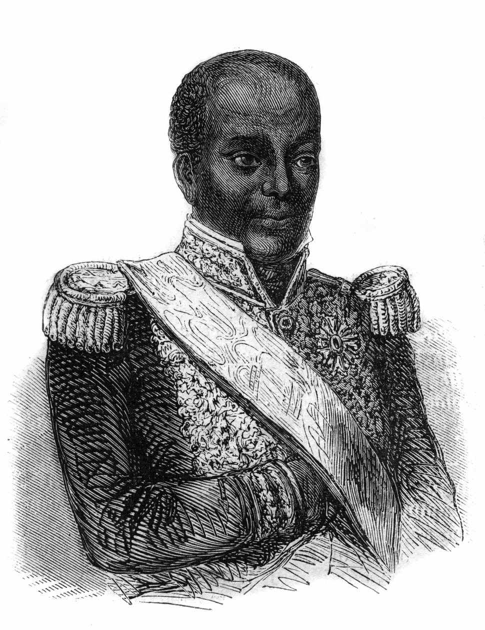 porträtt av Faustin Soulouque (1782-1867), president (1847-1849) och kejsare (1849-1859) av Haiti under namnet Faustin I. av Unknown artist
