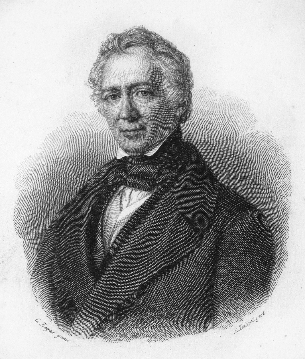 porträtt av Friedrich von Raumer. Tysk historiker från 1800-talet. av Unknown artist
