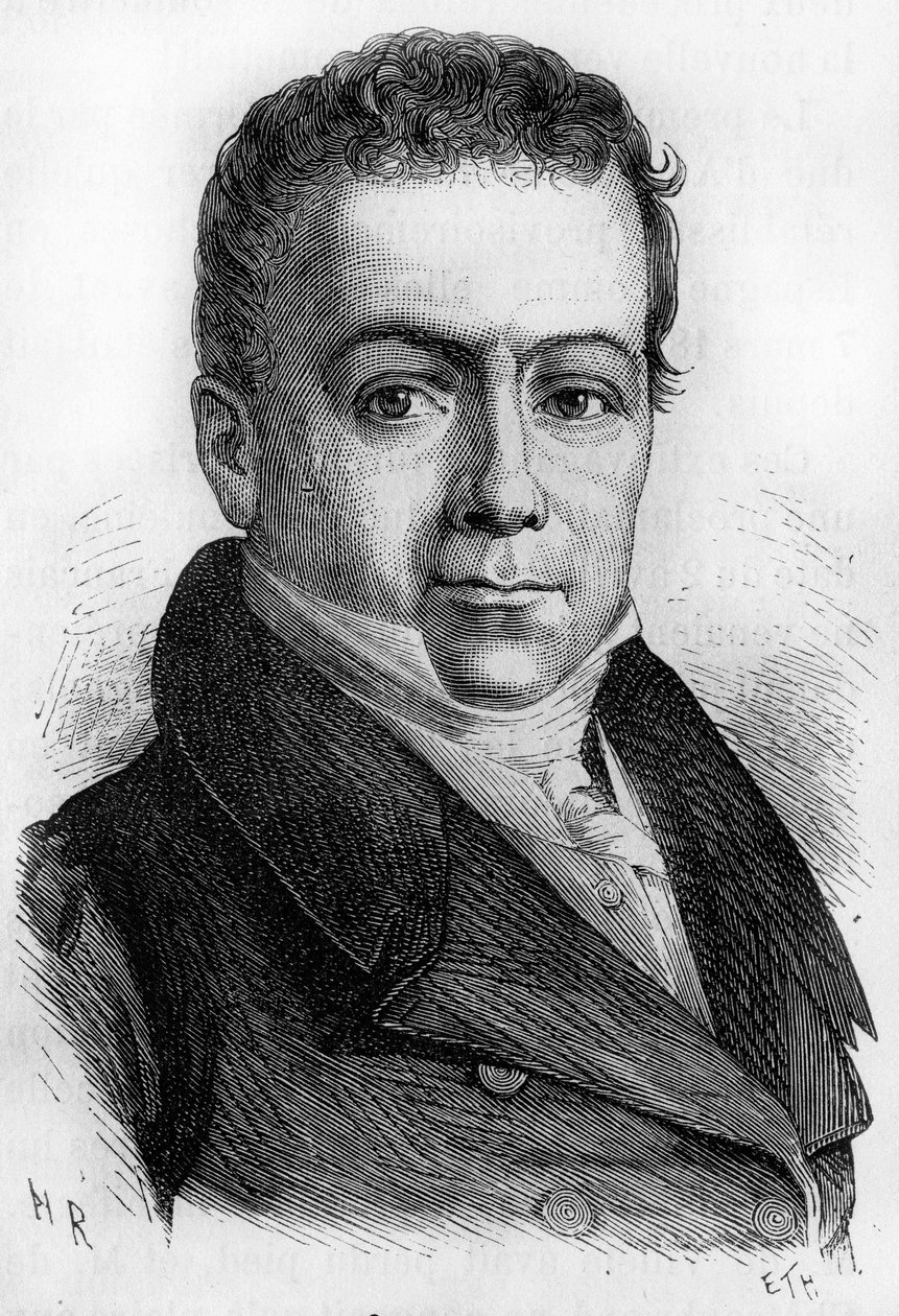 Porträtt av Gabriel Julien Ouvrard. fransk finansiell 1770 till 1846). av Unknown artist