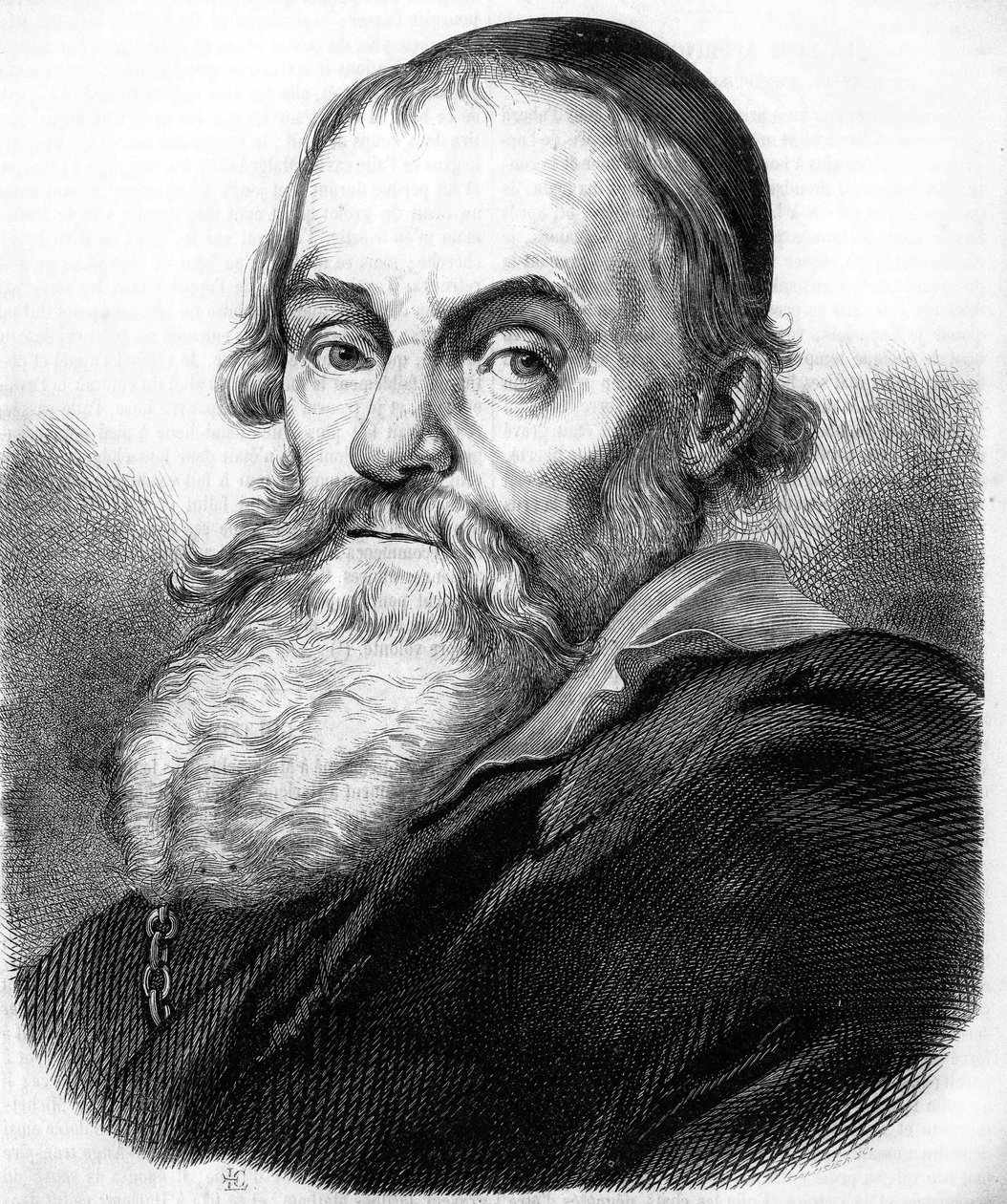 porträtt av Hendrick Goltzius. Holländsk målare och gravör (M¿hlbracht av Unknown artist