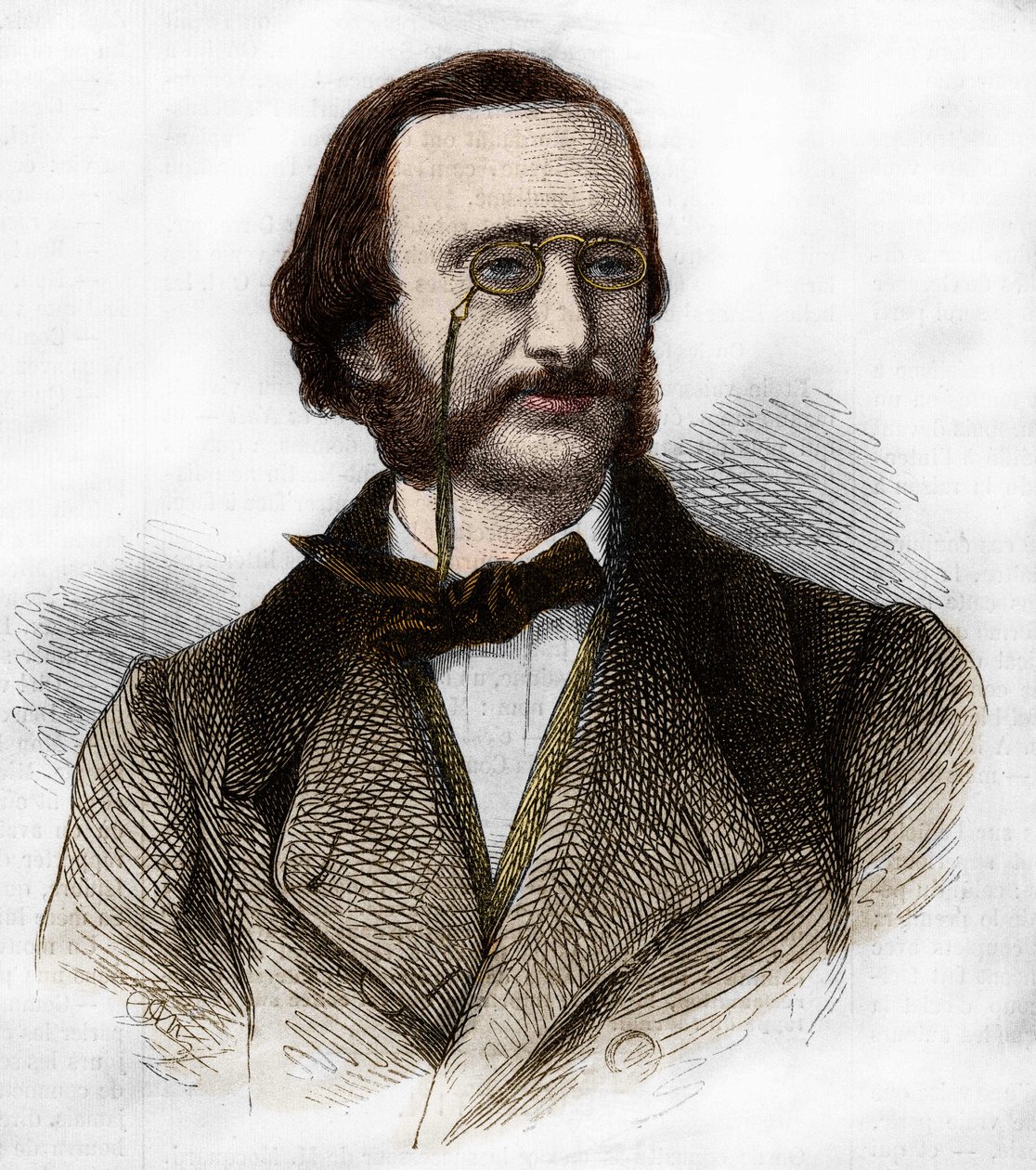 porträtt av Jacques Offenbach (1819-1880), tysk kompositör, naturaliserad franska. av Unknown artist