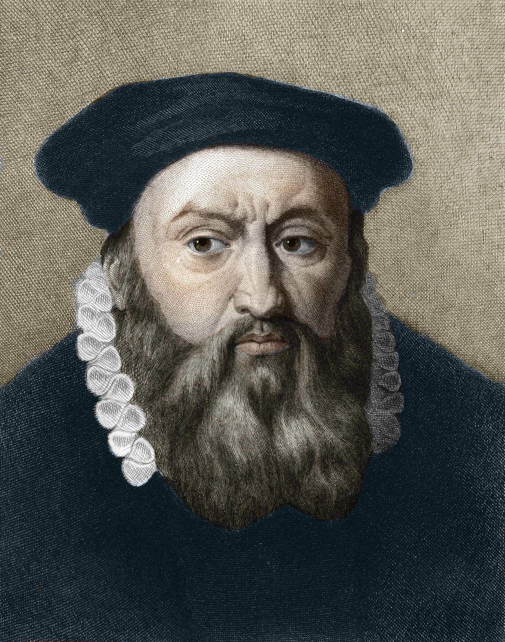porträtt av Jean Calvin (1509-1564), fransk religiös reformator och författare. av Unknown artist