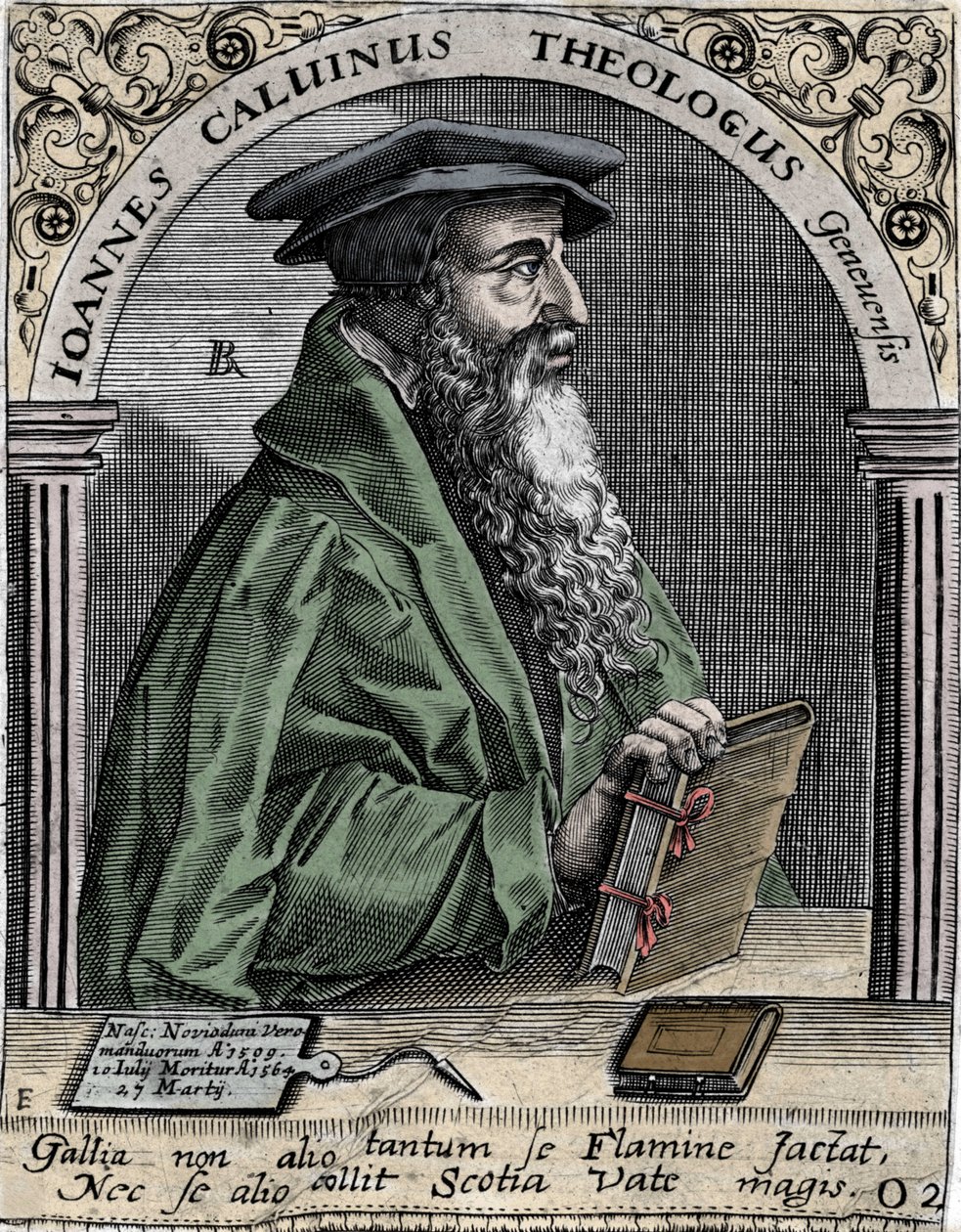 porträtt av Jean Calvin (1509-1564), fransk religiös reformator och författare. av Unknown artist