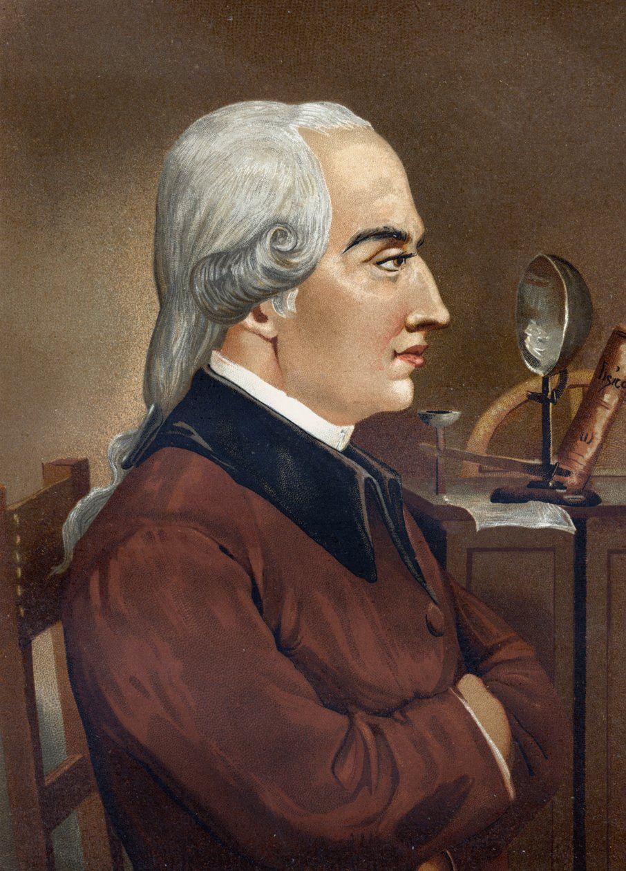 porträtt av Joseph Black. Skotsk fysiker och kemist (Bordeaux av Unknown artist