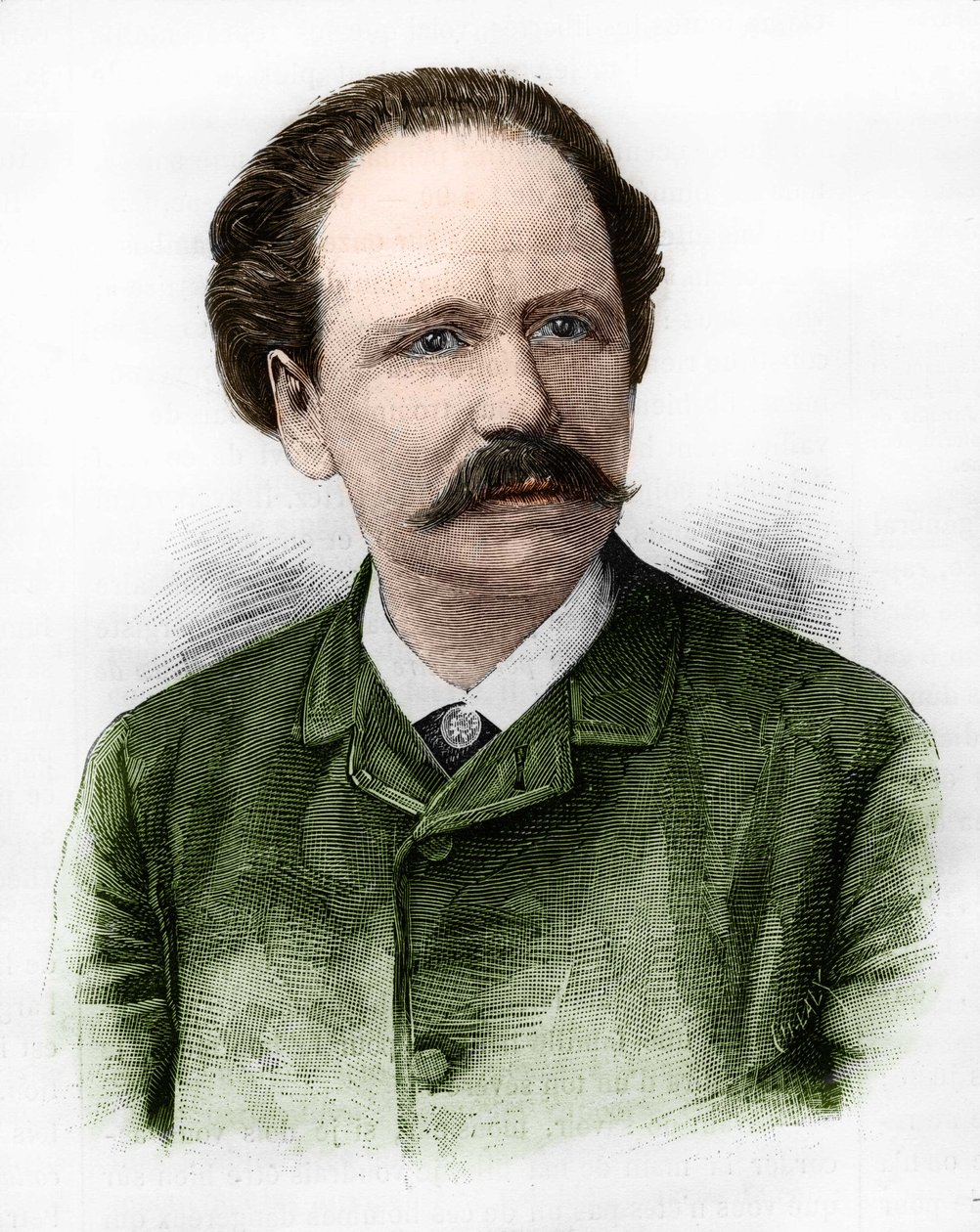 porträtt av Jules Massenet (1842-1912), fransk kompositör. av Unknown artist