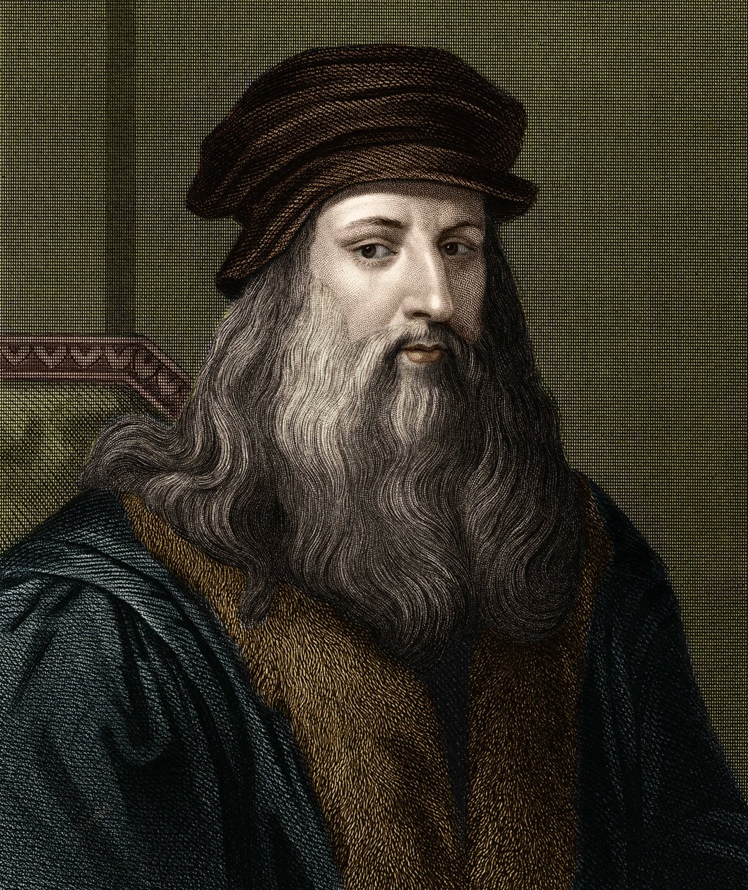 porträtt av Leonard de Vinci (1452-1519) (Leonardo da Vinci), italiensk målare. av Unknown artist