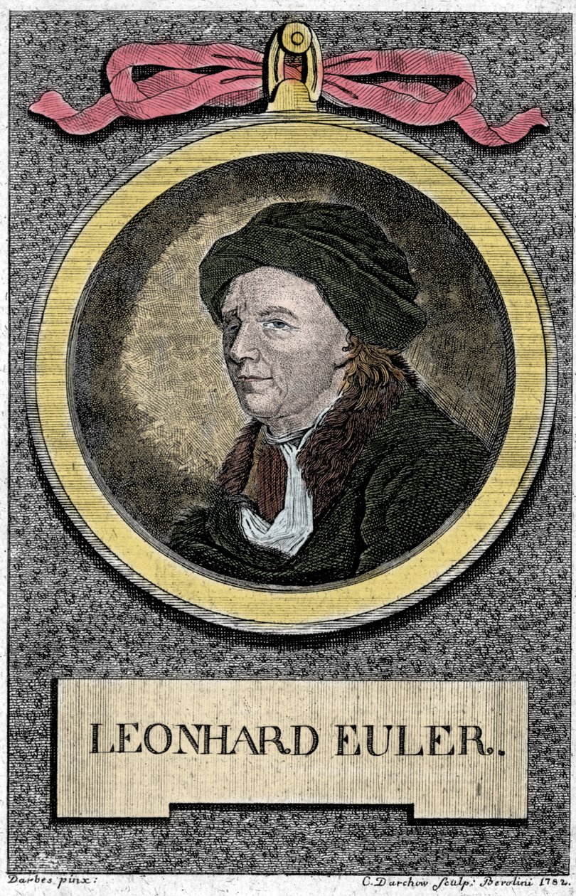 porträtt av Leonhard Euler. schweizisk matematiker (1707 -1783). av Unknown artist