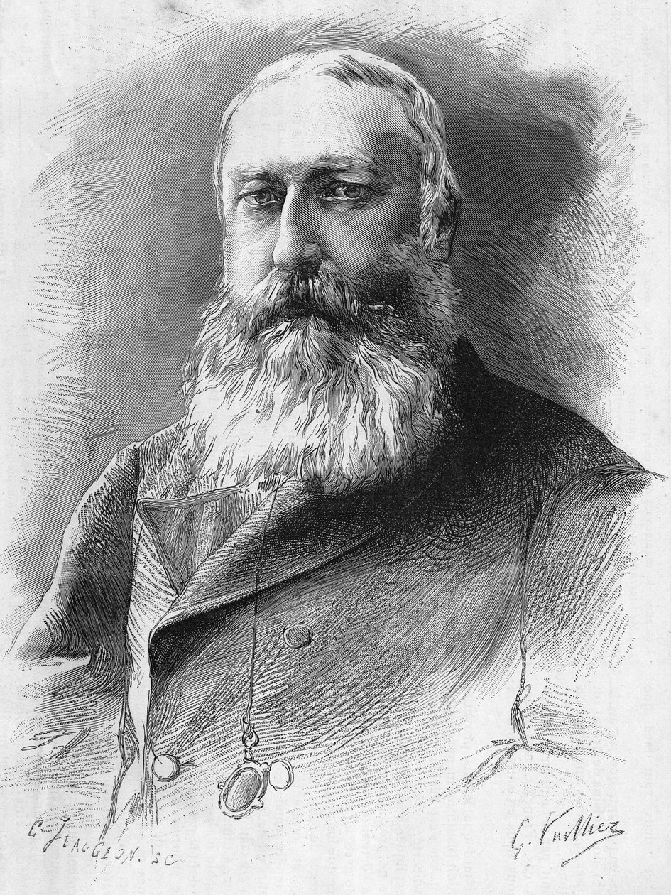porträtt av Leopold II (1835 till 1909). Belgarnas kung (1865-1909). av Unknown artist