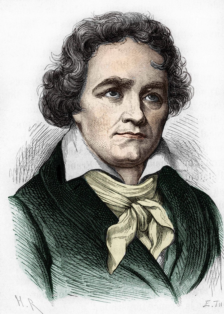 porträtt av Ludwig van Beethoven. Tysk kompositör (1770 till 1827). av Unknown artist