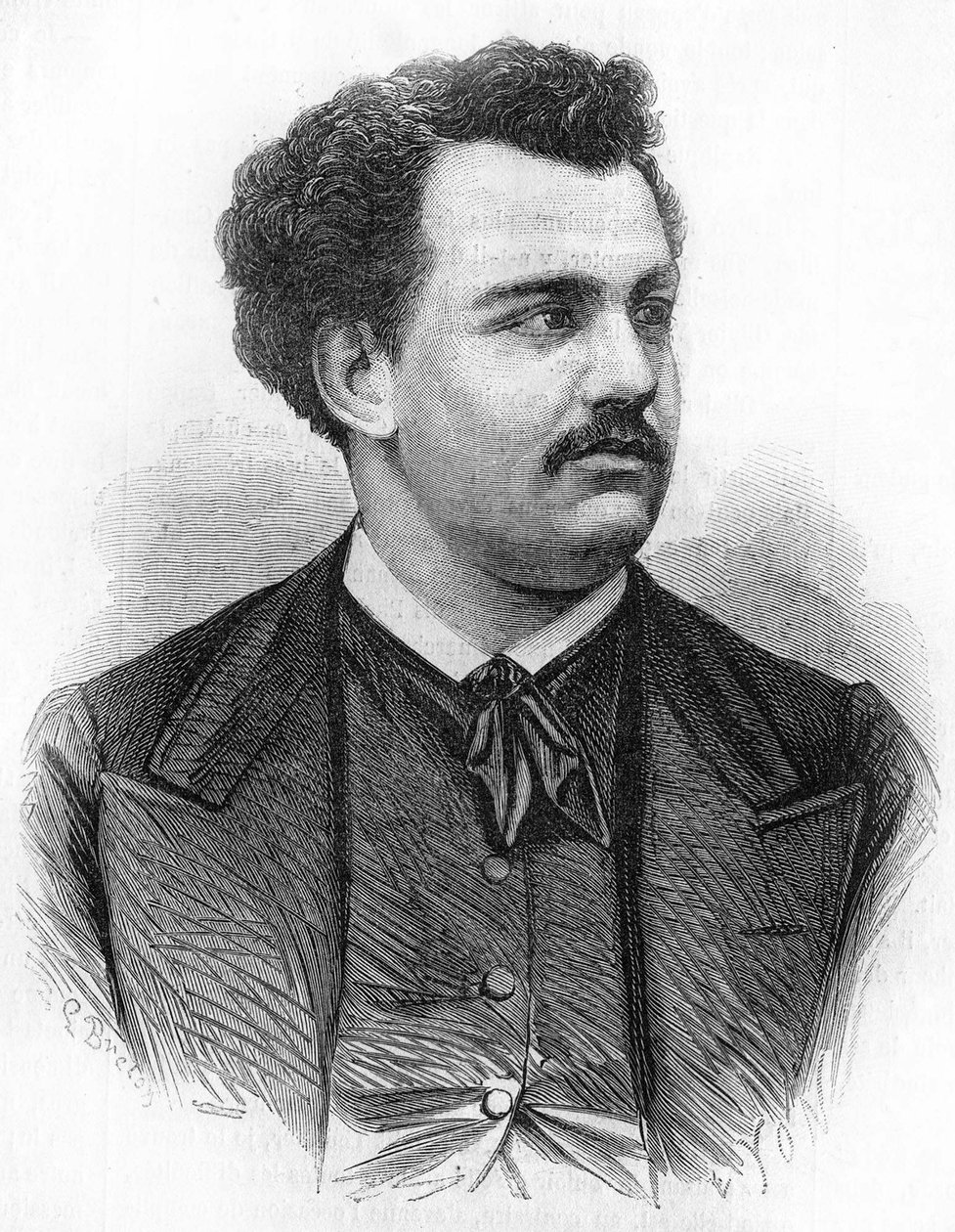 porträtt av Victor Noir (1848-1870), fransk journalist. av Unknown artist