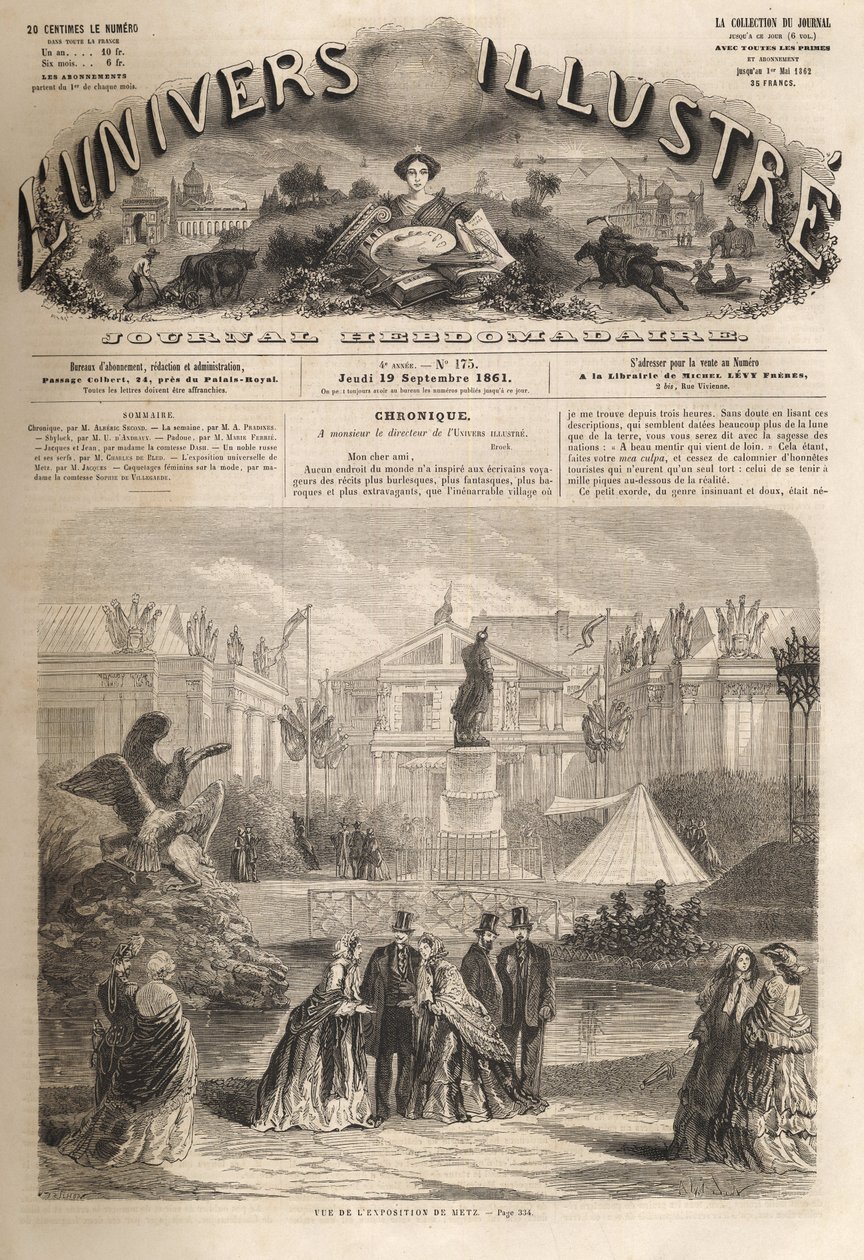 den internationella utställningen 1861 i Metz - The World Exposition of Metz - den världsberömda 1861 av Unknown artist