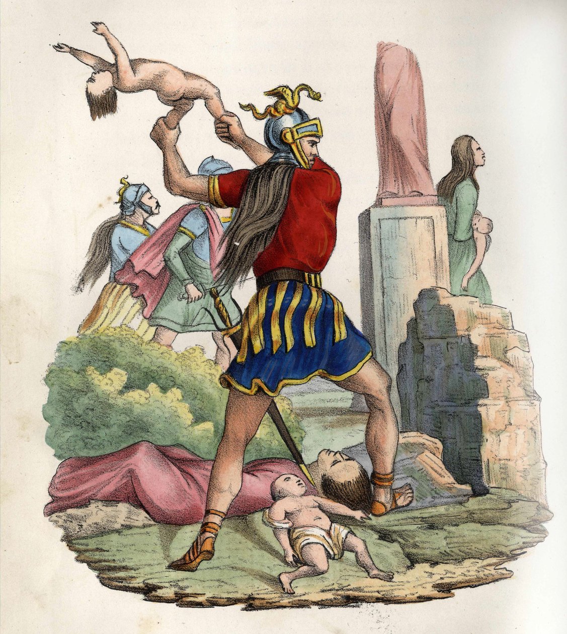 vandalerna intog Kartago 439. i "Ancient and Modern Algeria"" av Léon Galibert. Italiensk upplaga i 1846 färg. av Unknown artist