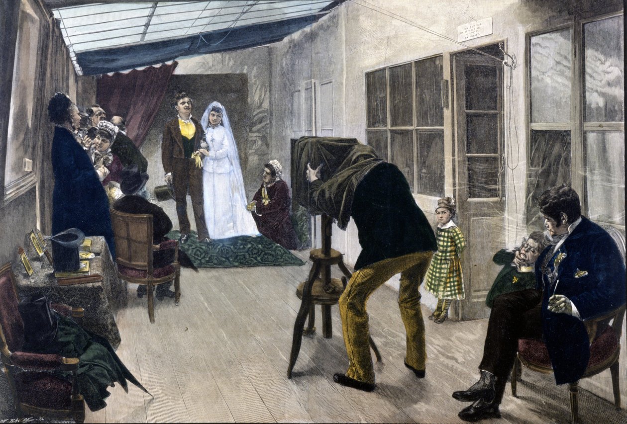en fotografs verkstad i Paris 1878 av Unknown artist