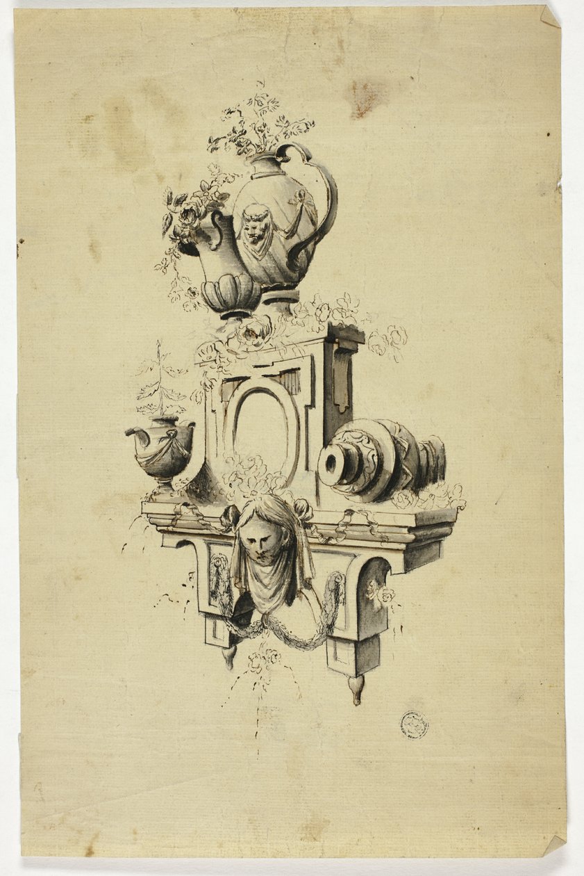 Design för en skorstensbit av Unknown Italian